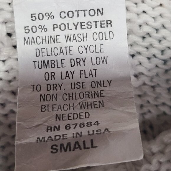 VINTAGE 1990s Objects D'art Floral Cropped Boat Neck Knit Crop Top Sweater Sz: S - Picture 6 of 7